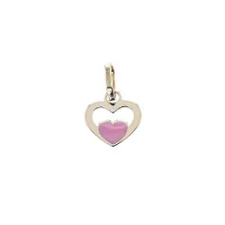 Pendentif duo de Coeur en o 9 carats