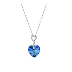Collier Crystal Jewellery, Coeur bleu