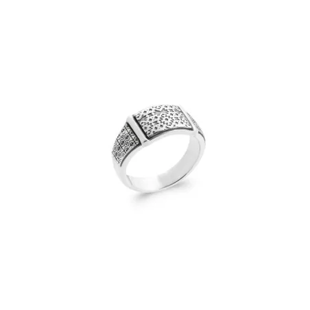 Bague influence mexicaine, en argent