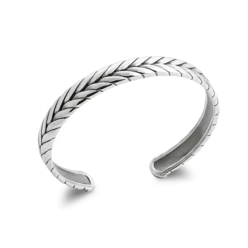 Bracelet Jonc épi, en argent