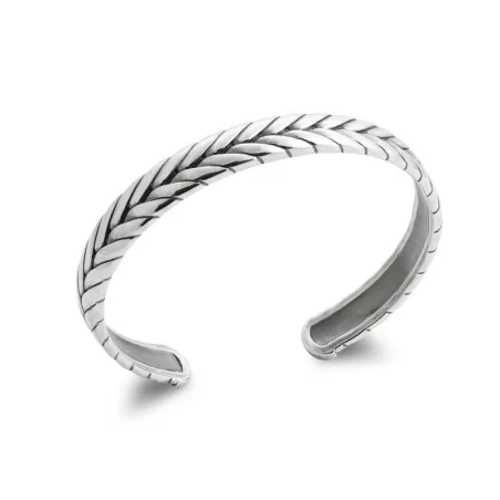 Bracelet Jonc épi, en argent