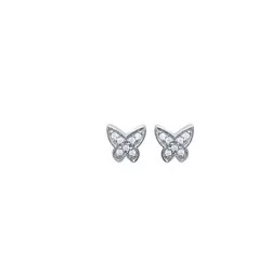 Boucles d'oreilles Papillon avec oxydes et en argent