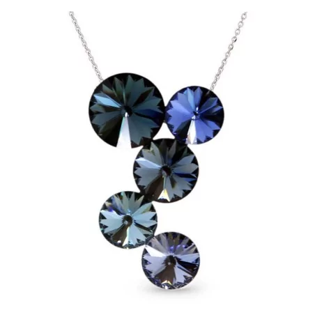 Collier Crystal Jewellery, Camaieu de bleus et en argent