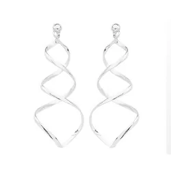 Boucles d'oreilles Torsade, en argent