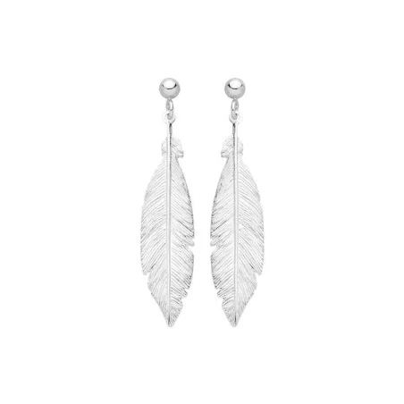 Boucles d'oreilles Plumes, en argent