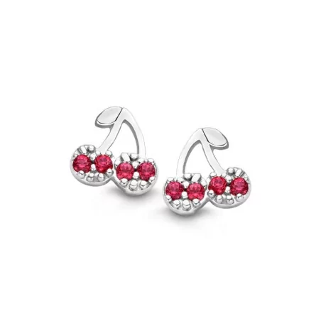 Boucles d'oreilles Naiomy Princess, Cerises brillantes