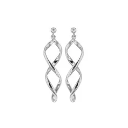 Boucles d'oreilles Torsades en argent