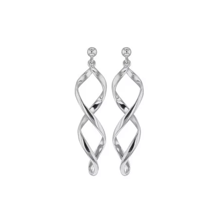 Boucles d'oreilles Torsades en argent