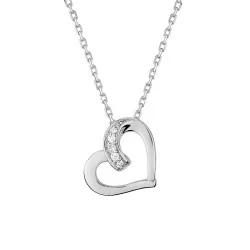 Collier Coeur empierré, en argent