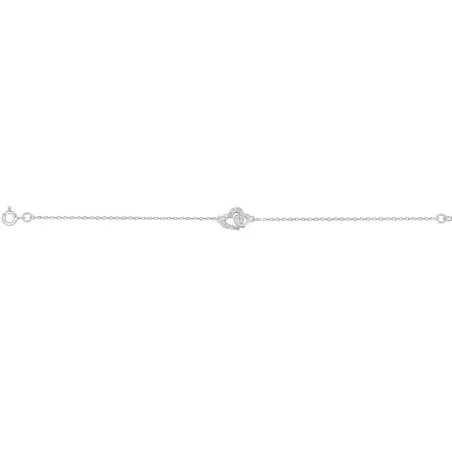 Bracelet Duo Coeurs, en argent