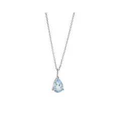 Collier avec une Topaze et or gris