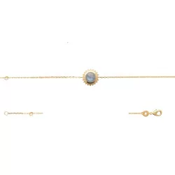 Bracelet Labradorite en plaqué or