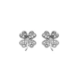 Boucles d'oreilles Trèfle en argent