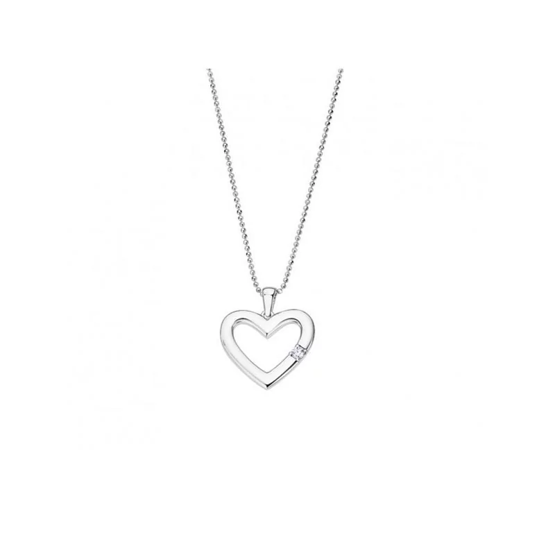 Collier Lotus Silver, coeur en argent