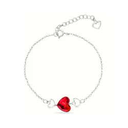 Bracelet Crystal Jewellery, Coeur Rouge en cristal de Swarovski