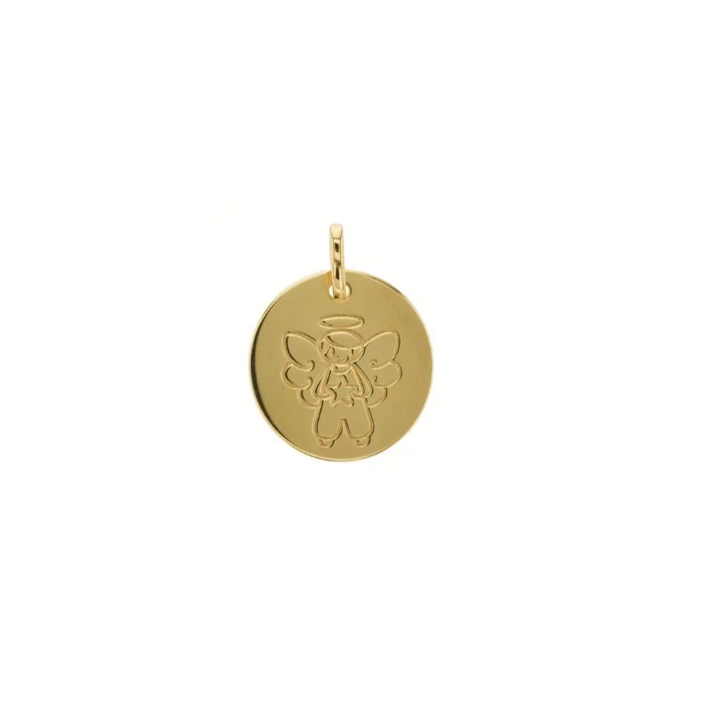 Pendentif Ange avec son étoile, en or jaune 375 millièmes