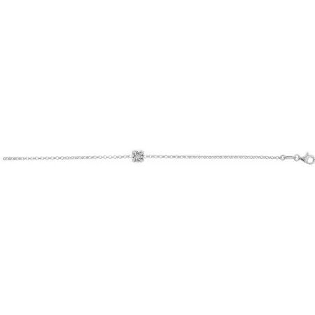 Bracelet Crystal Jewellery, Solitaire blanc - 1018011