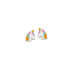 Boucles d'oreilles Naiomy Princess, Licornes en argent