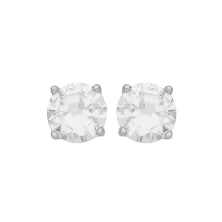 Boucles d'oreilles puces avec un Oxyde et argent