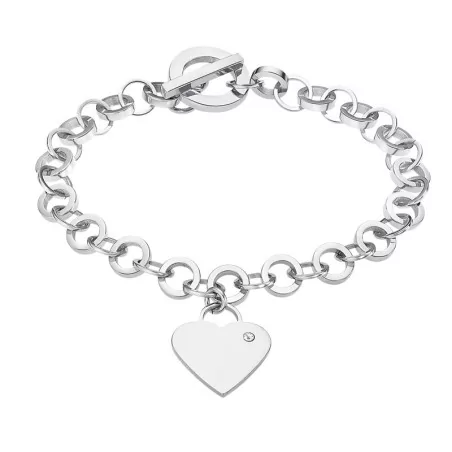 Bracelet Lotus Coeur en acier, LS2271-2/1