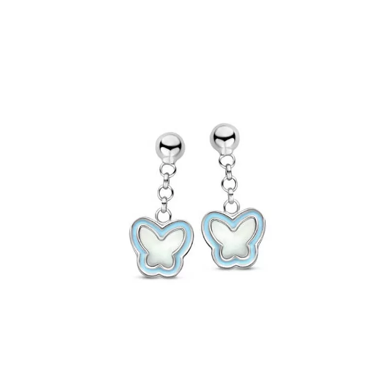 Boucles d'oreilles Naiomy Princess, Papillons en argent