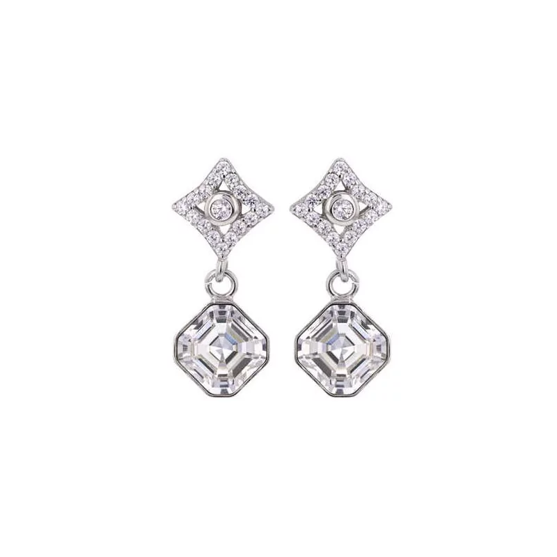 Boucles d'oreilles, Crystal Jewellery, Vintage, en argent