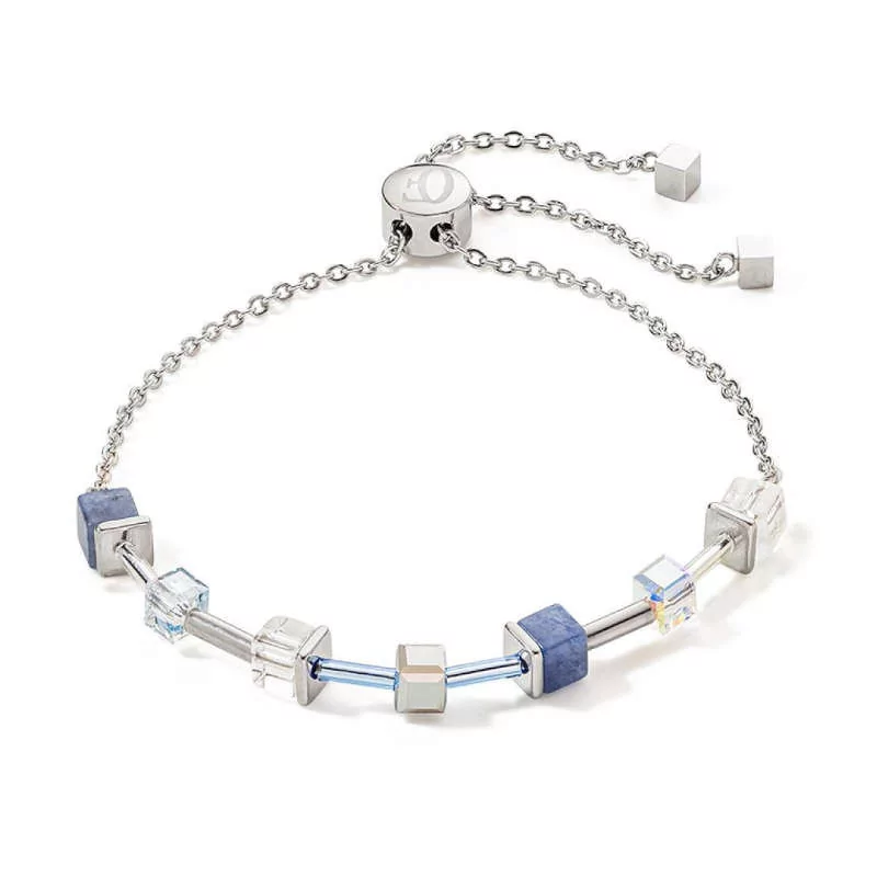 Bracelet Coeur de Lion, Geo Cube, Bleu