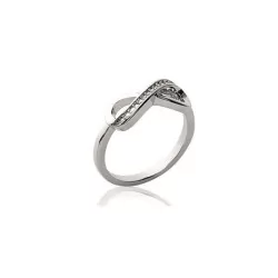 Bague symbole Infini, en argent avec pierres