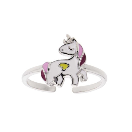 Bague Licorne en argent pour fillette