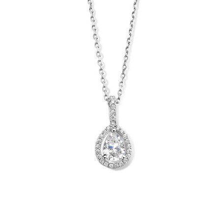 Collier Naiomy, Goutte brillante, avec oxydes et en argent