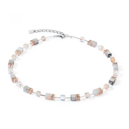 Collier Coeur de Lion, Geo Cube, Gris pâle - 4017/10-0235