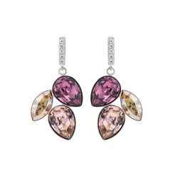 Boucles d'oreilles, Crystal Jewellery, Violettes