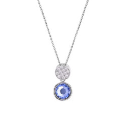 Collier Crystal Jewellery, Ronds bleu & blanc