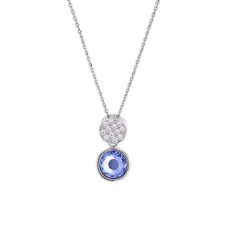 Collier Crystal Jewellery, Ronds bleu & blanc