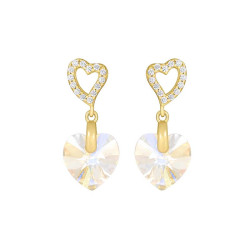 Boucles d'oreilles Crystal Jewellery Coeurs pendants