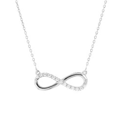 Collier pendentif "Infini", or et oxydes