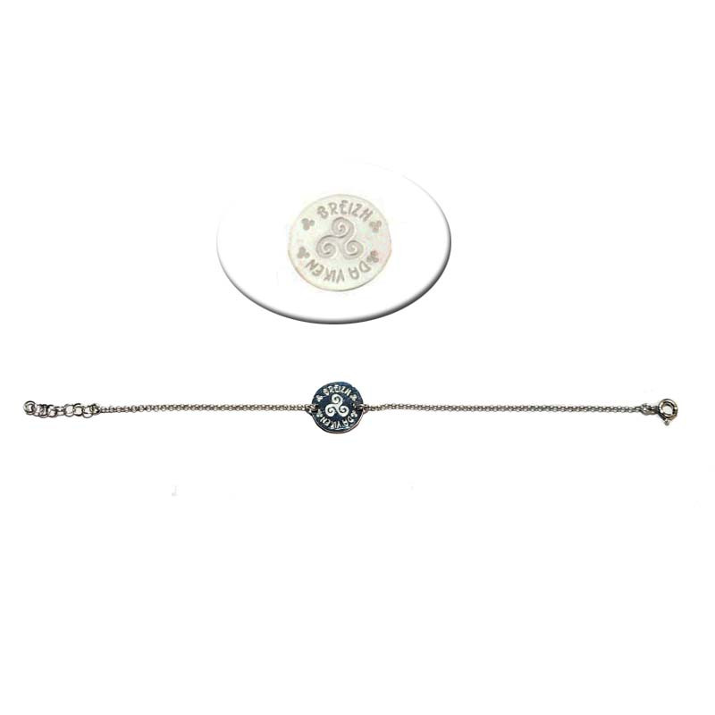 Bracelet breton avec Triskel, en argent