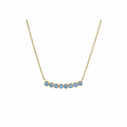 Collier Sully Pierres Bleues en plaqué or