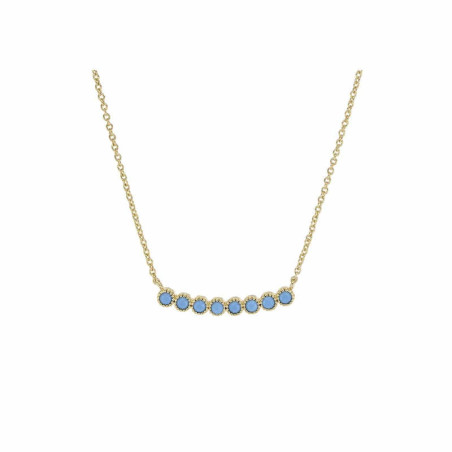 Collier Sully Pierres Bleues en plaqué or