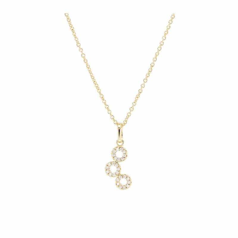 Collier Sully Trios de cercles, en plaqué or