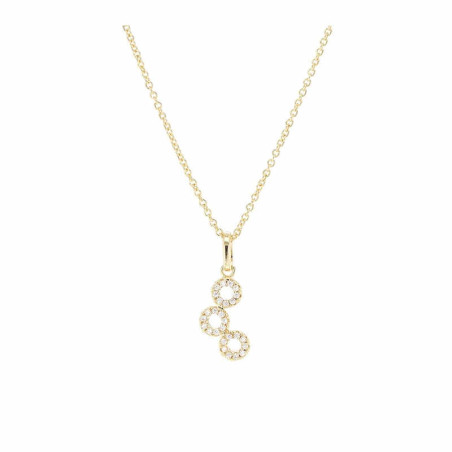 Collier Sully Trios de cercles, en plaqué or