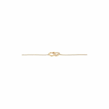 Bracelet Sully Duo de coeurs, en plaqué or