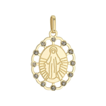 Médaille Vierge Miraculeuse, en or 375 millièmes