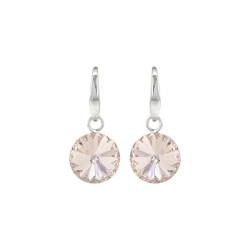 Boucles d'oreilles, Crystal Jewellery, Rose pâle