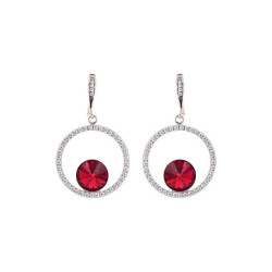 Boucles d'oreilles, Crystal Jewellery, Rouges Eclatantes