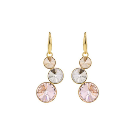 Boucles d'oreilles Crystal Jewellery, Camaieu de roses