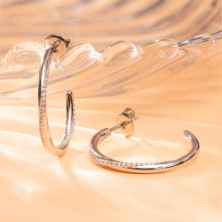 Boucles d'oreille Demi-créoles Etincelantes
