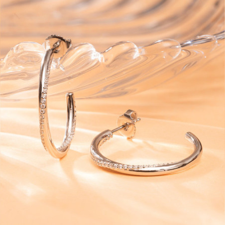 Boucles d'oreille Demi-créoles Etincelantes