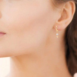 Boucles d'oreilles Créoles avec Perle
