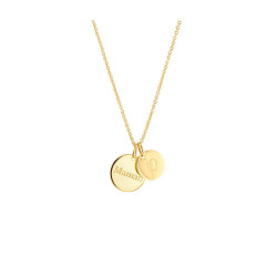 Collier médailles "Maman" en plaqué or
